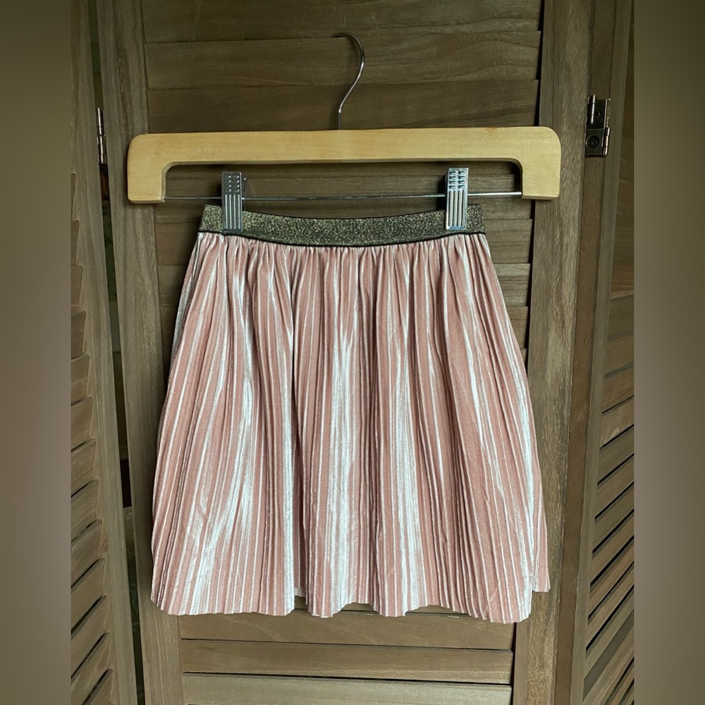 Girl’s Peek Skirt in Shimmer Rose, Size Small (6-7)